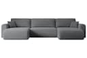 ALTDECOR Wohnlandschaft ORRO-U Eckcouch Grau U-Form mit Schlaffunktion Bild 1