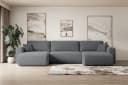 ALTDECOR Wohnlandschaft ORRO-U Eckcouch Grau U-Form mit Schlaffunktion Bild 2