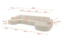 ALTDECOR Wohnlandschaft MARI-U2 Beige U-Form Eckcouch Bild 4