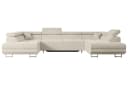 ALTDECOR Wohnlandschaft GUSA-U Ecksofa mit Schlaffunktion Beige Samt Bild 1