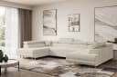 ALTDECOR Wohnlandschaft GUSA-U Ecksofa mit Schlaffunktion Beige Samt Bild 3