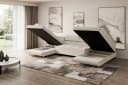 ALTDECOR Wohnlandschaft GUSA-U Ecksofa mit Schlaffunktion Beige Samt Bild 5