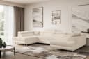 ALTDECOR Wohnlandschaft GUSA-U Ecksofa mit Schlaffunktion Beige Bild 3
