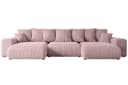 ALTDECOR Wohnlandschaft ESKAR-U Rosa mit Schlaffunktion und Bettkasten Bild 1