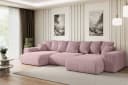 ALTDECOR Wohnlandschaft ESKAR-U Rosa mit Schlaffunktion und Bettkasten Bild 3