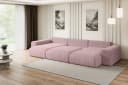 ALTDECOR Wohnlandschaft ESKAR-U Rosa mit Schlaffunktion und Bettkasten Bild 5