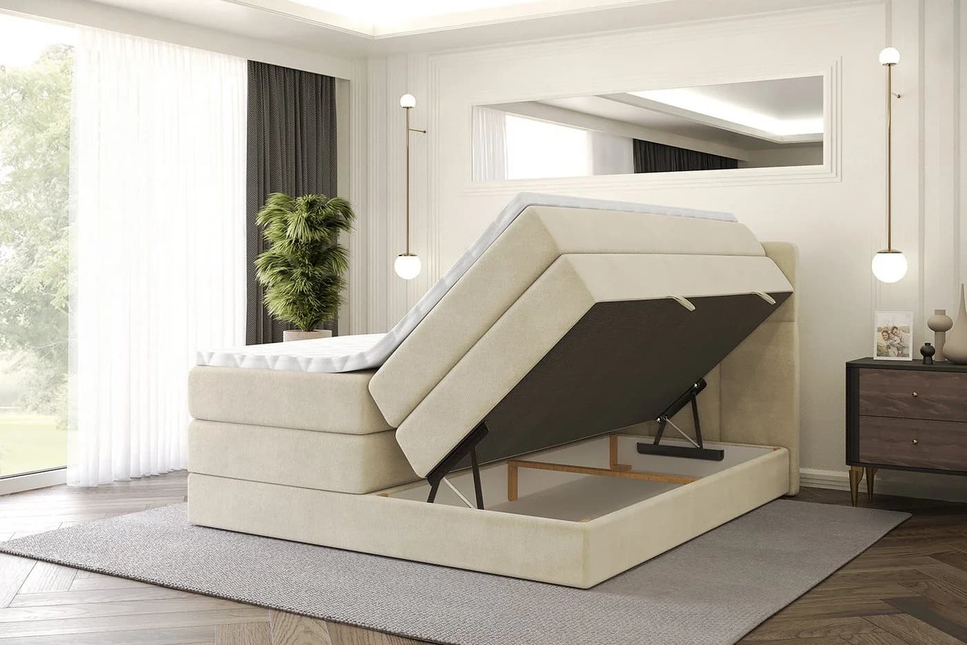 ALTDECOR Boxspringbett LIRO KING mit Topper & Bettkästen - Bild 3
