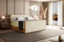 ALTDECOR Boxspringbett LOLLI6-Z KING Beige/Braun mit Topper Bild 4