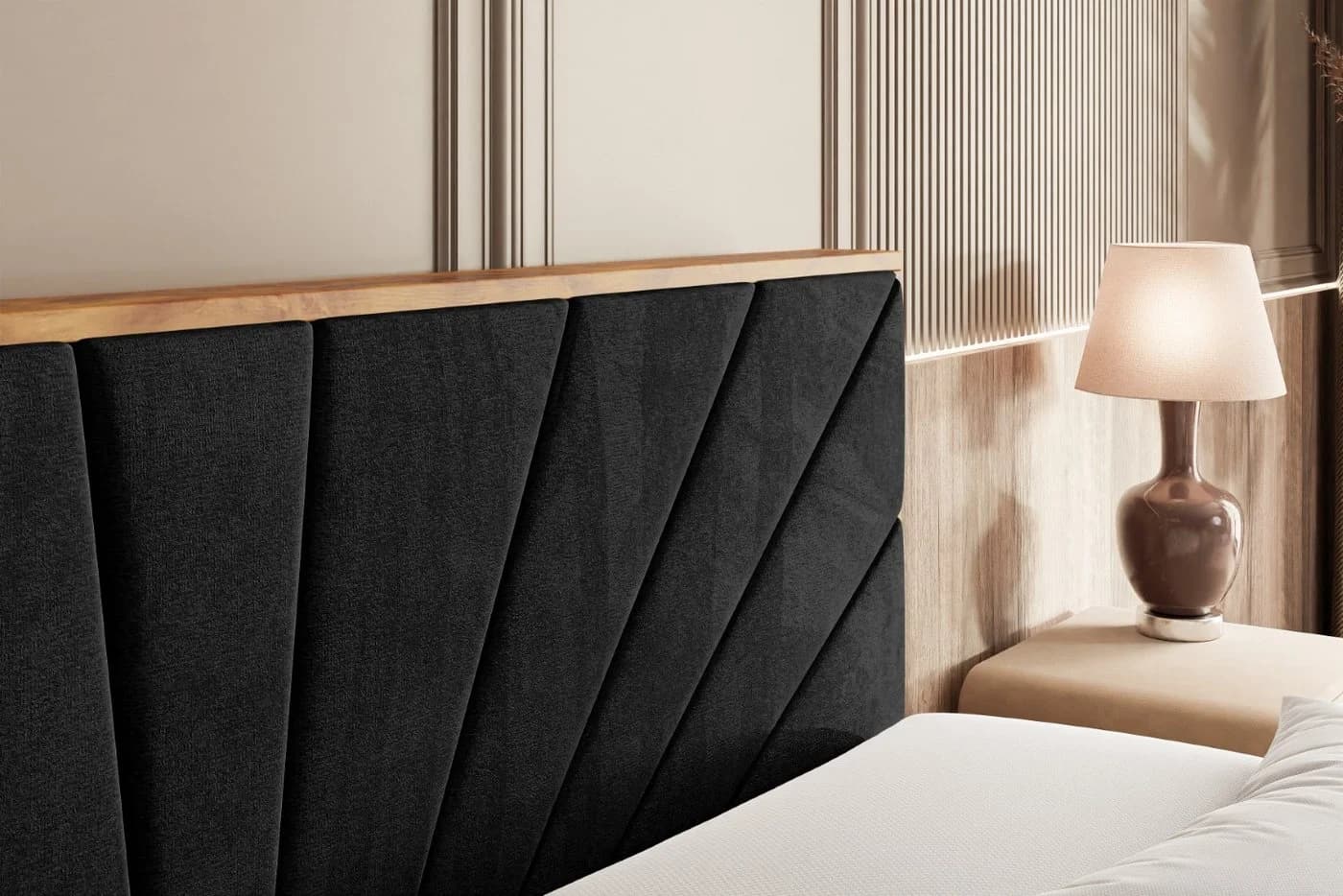 ALTDECOR Boxspringbett LOLLI6-Z KING Schwarz mit Topper und Bettkästen - Bild 5