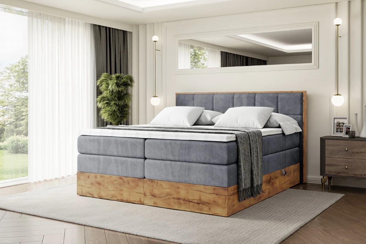 ALTDECOR Boxspringbett LOLLI7 KING mit Matratzen & Topper - Bild 2
