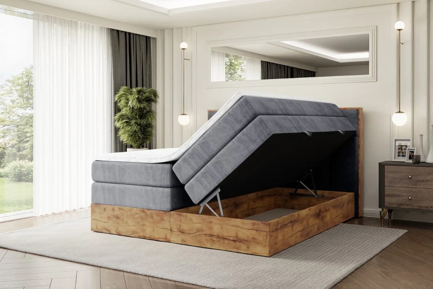 ALTDECOR Boxspringbett LOLLI7 KING mit Matratzen & Topper - Bild 3
