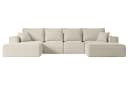 ALTDECOR Wohnlandschaft SIERRA-U-S Beige mit Schlaffunktion und Bettkasten Bild 1