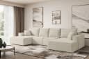 ALTDECOR Wohnlandschaft SIERRA-U-S Beige mit Schlaffunktion und Bettkasten Bild 3