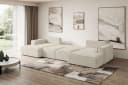 ALTDECOR Wohnlandschaft SIERRA-U-S Beige mit Schlaffunktion und Bettkasten Bild 5