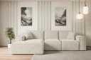 ALTDECOR Ecksofa SERRA-L L-Form Beige Samt Bild 2