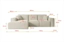 ALTDECOR Ecksofa SERRA-L L-Form Beige Samt Bild 5