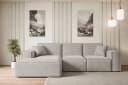 ALTDECOR Ecksofa SERRA-L L-Form Samt Hellbraun Wohnlandschaft Bild 2