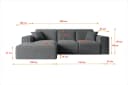 ALTDECOR Ecksofa SERRA-L L-Form Dunkelgrau Cord Bild 5