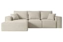 ALTDECOR Ecksofa SERRA-L-S Beige Samt mit Schlaffunktion Bild 1