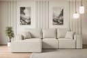 ALTDECOR Ecksofa SERRA-L-S Beige Samt mit Schlaffunktion Bild 2