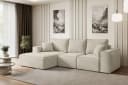 ALTDECOR Ecksofa SERRA-L-S Beige Samt mit Schlaffunktion Bild 3