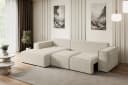 ALTDECOR Ecksofa SERRA-L-S Beige Samt mit Schlaffunktion Bild 4