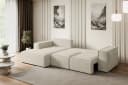 ALTDECOR Ecksofa SERRA-L-S Beige Samt mit Schlaffunktion Bild 5