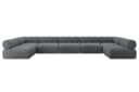 ALTDECOR Wohnlandschaft Garvo-U3 Eckcouch U-Form Cord Dunkelgrau Bild 1