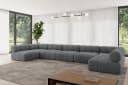 ALTDECOR Wohnlandschaft Garvo-U3 Eckcouch U-Form Cord Dunkelgrau Bild 3