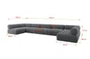ALTDECOR Wohnlandschaft Garvo-U3 Eckcouch U-Form Cord Dunkelgrau Bild 5