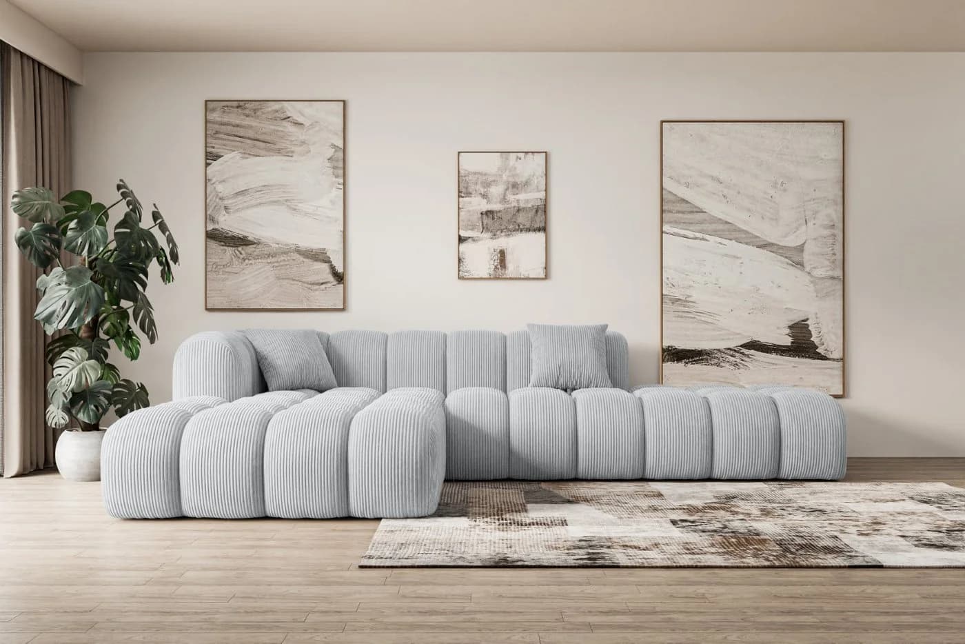 ALTDECOR Ecksofa OLEA-L2 Grau L-Form Polstersofa - Bild 2