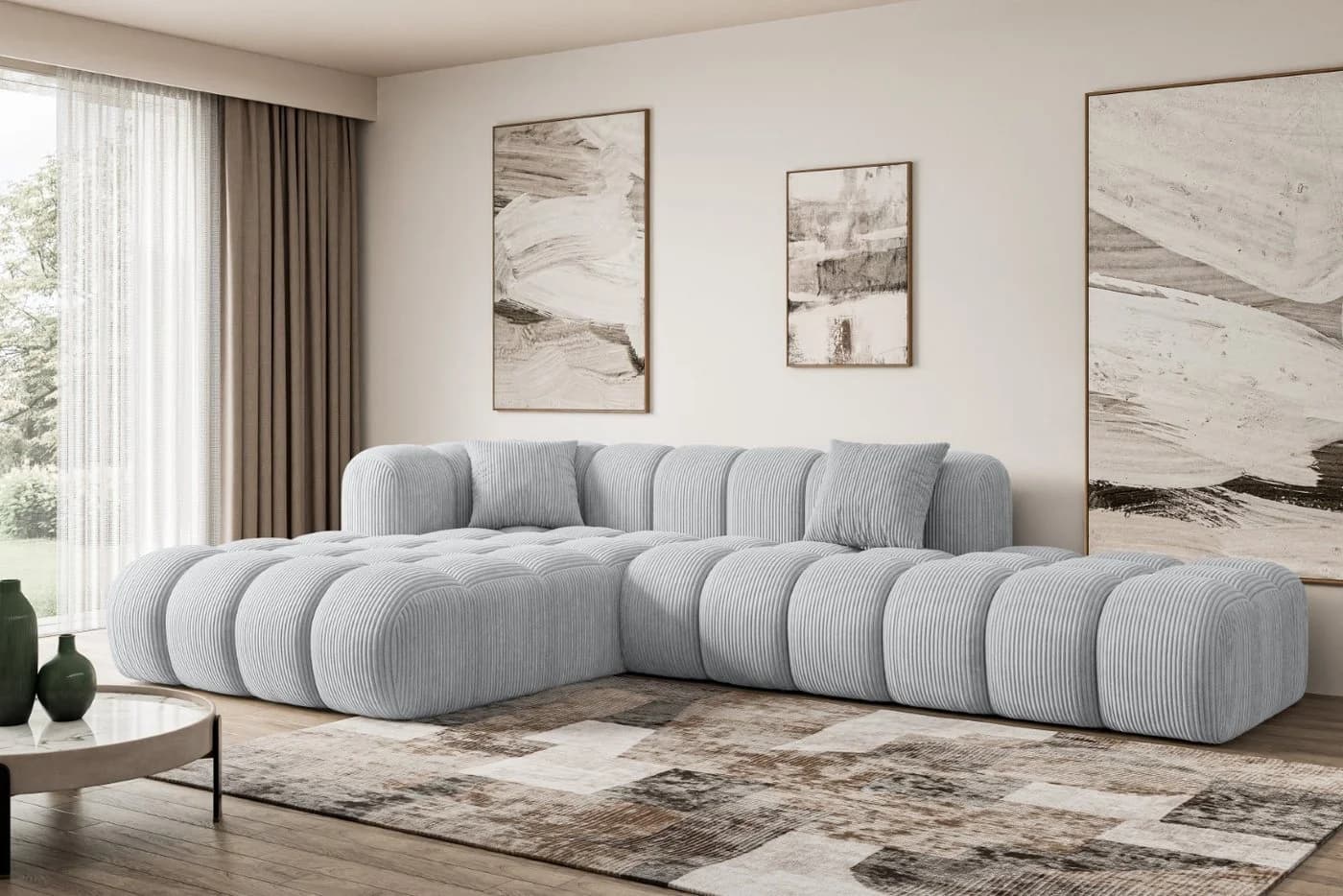 ALTDECOR Ecksofa OLEA-L2 Grau L-Form Polstersofa - Bild 3