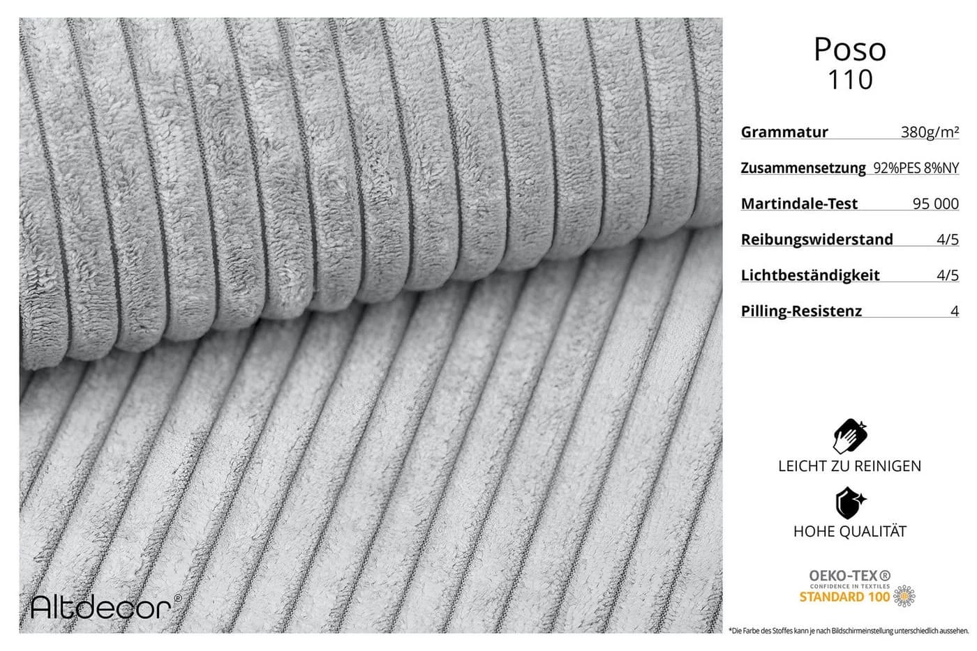 ALTDECOR Ecksofa OLEA-L2 Grau L-Form Polstersofa - Bild 4