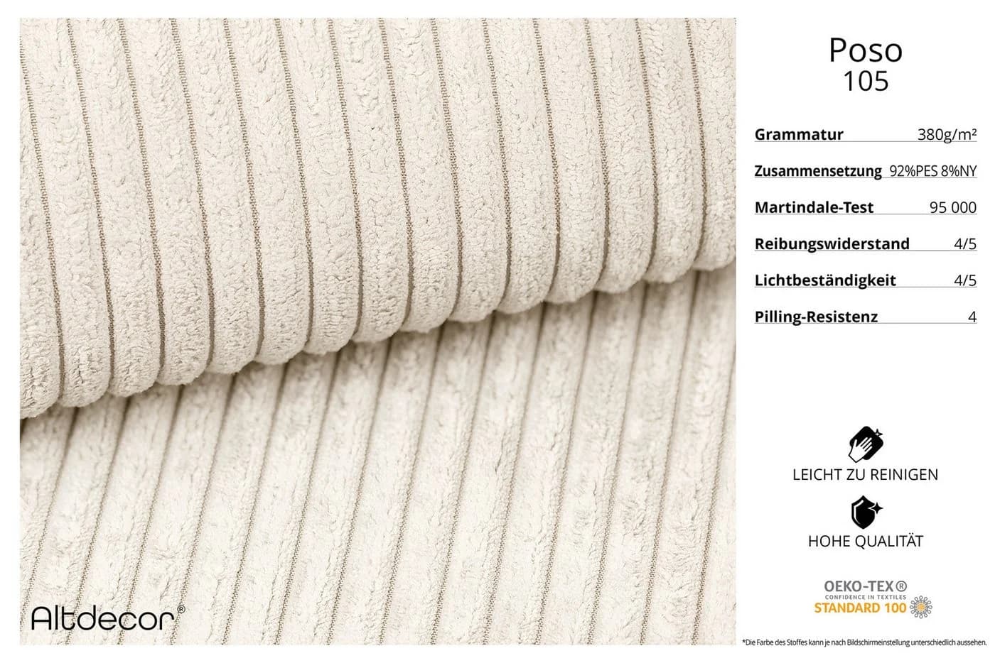 ALTDECOR Wohnlandschaft ONESK-U U-Form Couch mit Schlaffunktion Beige - Bild 4