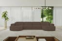 ALTDECOR Wohnlandschaft MARI-U2 Ecksofa U-Form Braun Samt Bild 2