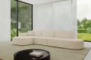 ALTDECOR Ecksofa MARI-L2 Beige Samt L-Form Wohnlandschaft Bild 3