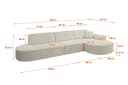ALTDECOR Ecksofa MARI-L2 L-Form Beige Cord Bild 4