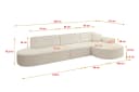 ALTDECOR Ecksofa MARI-L2 L-Form Beige Cord Stoff Bild 4