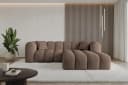 ALTDECOR Ecksofa OLEA-L1 L-Form Samt Braun Bild 2