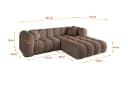 ALTDECOR Ecksofa OLEA-L1 L-Form Samt Braun Bild 5