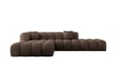 ALTDECOR Ecksofa OLEA-L2 L-Form Braun Samt Bild 1