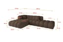 ALTDECOR Ecksofa OLEA-L2 L-Form Braun Samt Bild 5