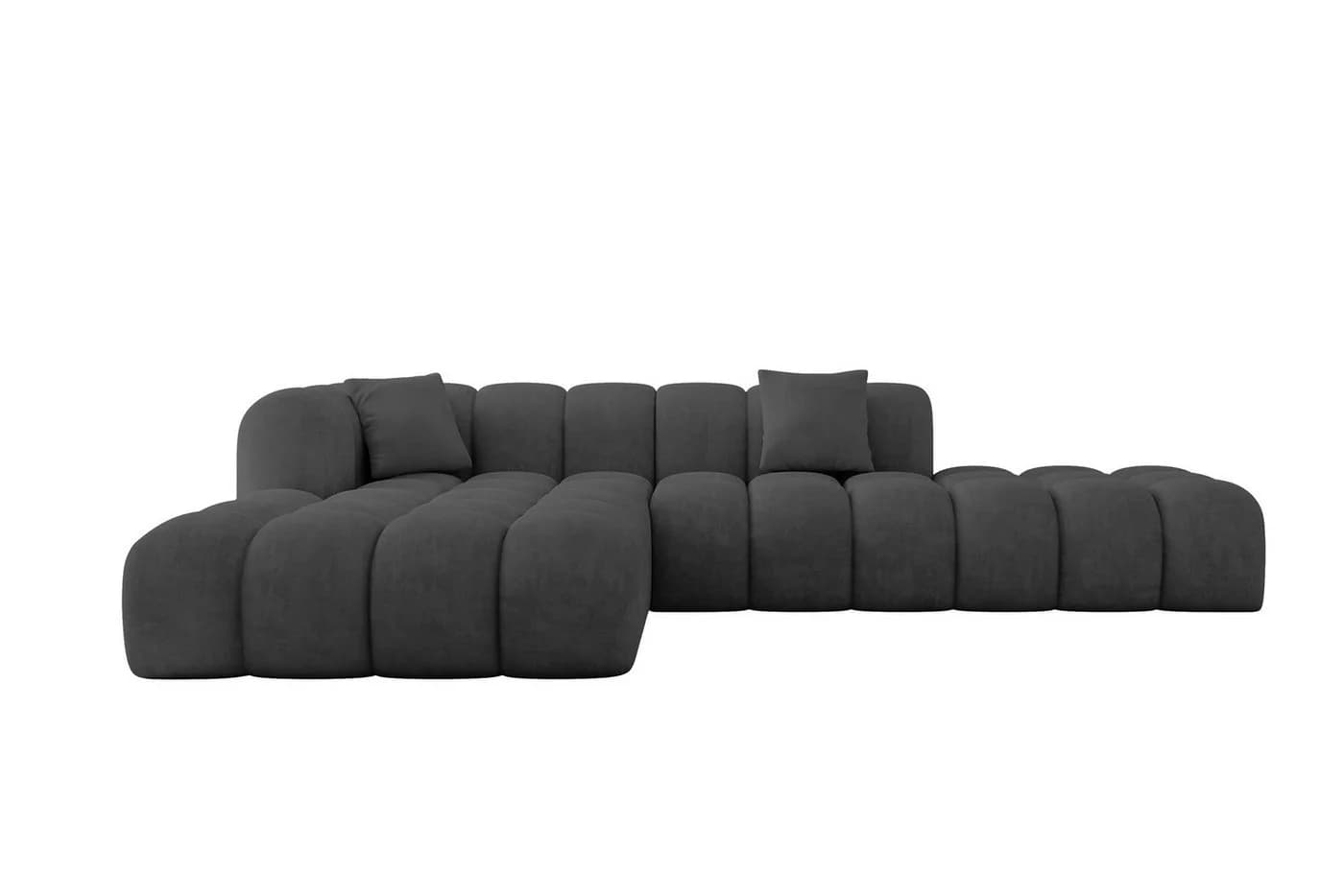 ALTDECOR Ecksofa OLEA-L2, Sofa L-Form Dunkelgrau Samt - Bild 1