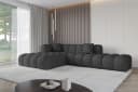 ALTDECOR Ecksofa OLEA-L2, Sofa L-Form Dunkelgrau Samt Bild 3