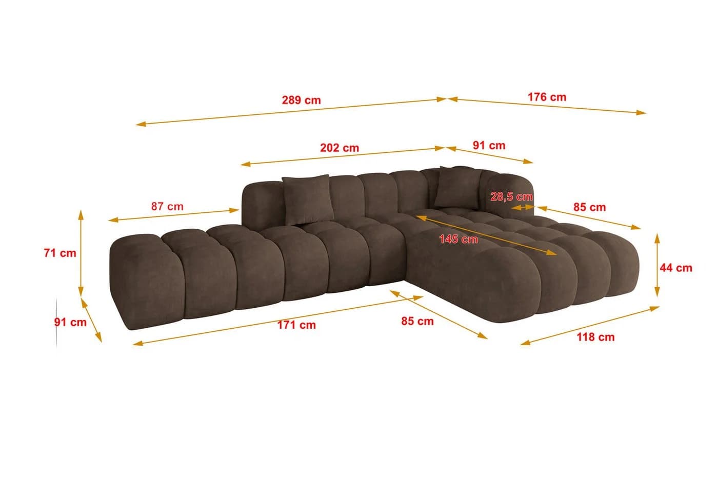 ALTDECOR Ecksofa OLEA-L2, Sofa L-Form Eckcouch - Bild 5