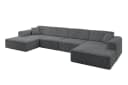 ALTDECOR Wohnlandschaft IREA-U2-v3 U-Form Eckcouch Cord Dunkelgrau Bild 1