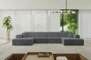 ALTDECOR Wohnlandschaft IREA-U2-v3 U-Form Eckcouch Cord Dunkelgrau Bild 2