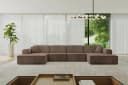 ALTDECOR Wohnlandschaft IREA-U2-v3 U-Form Eckcouch Samt Braun Bild 2