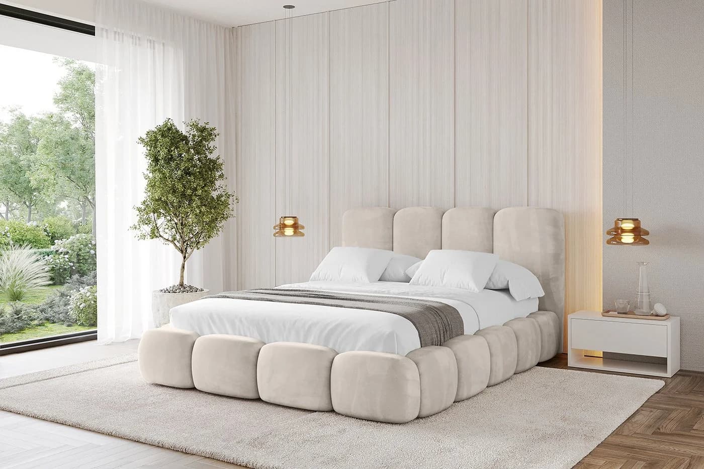 ALTDECOR Polsterbett KALA Doppelbett mit Stauraum und Kopfteil - Bild 2