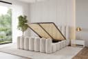 ALTDECOR Polsterbett SENA-Z Beige mit Bettkasten und Matratze Bild 3